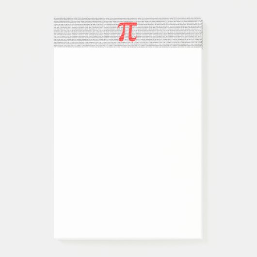 Original red number pi day mathematical symbol post-it klebezettel (Vorderseite)