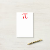Original red number pi day mathematical symbol post-it klebezettel (Auf Schreibtisch)