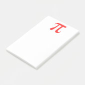 Original red number pi day mathematical symbol post-it klebezettel (angewinkelt)