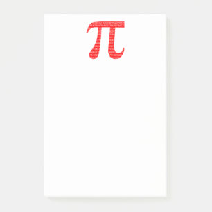 Original red number pi day mathematical symbol post-it klebezettel