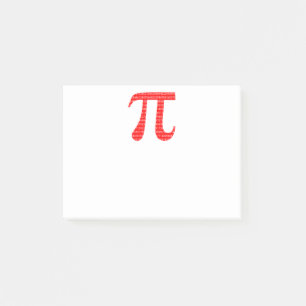 Original red number pi day mathematical symbol post-it klebezettel