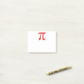 Original red number pi day mathematical symbol post-it klebezettel (Auf Schreibtisch)
