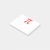 Original red number pi day mathematical symbol post-it klebezettel (angewinkelt)