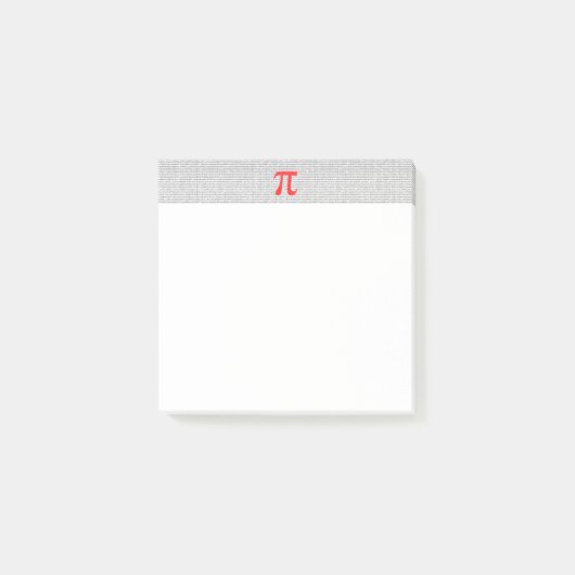 Original red number pi day mathematical symbol post-it klebezettel (Vorderseite)
