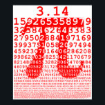 Original red number pi day mathematical symbol poster<br><div class="desc">Original red number pi day mathematical symbol</div>