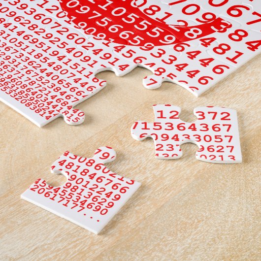 Original red number pi day mathematical symbol puzzle (Seite)