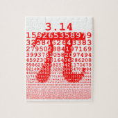 Original red number pi day mathematical symbol puzzle (Vertikal)
