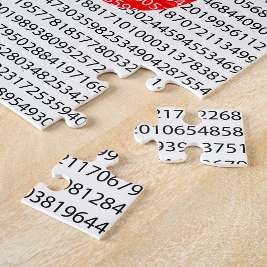 Original red number pi day mathematical symbol puzzle (Seite)