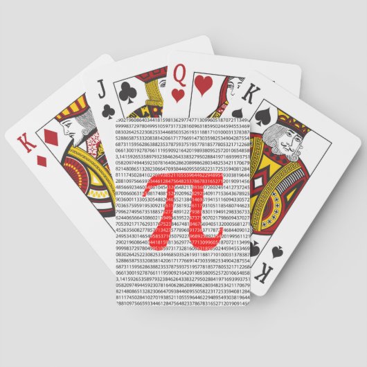 Original red number pi day mathematical symbol spielkarten (Rückseite)