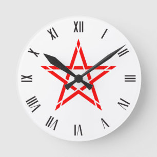 Original Red Star-Symbol Runde Wanduhr