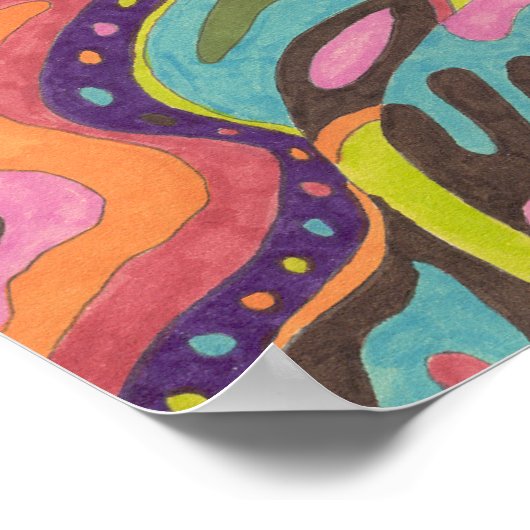 Original "Release" Abstrakt Poster (Ecke)