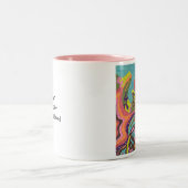 Original "Release" abstrakt Zweifarbige Tasse (Mittel)