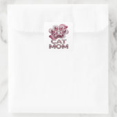 Original Rosa CAT MOM Geschenk Aufkleber (Tasche)
