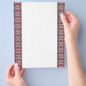 Original Rot und Schwarz Kreuzstich Muster Flyer (Hand)