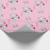 Original rote Herzen verbunden mit weißem Bogen ro Geschenkpapier (Ecke)