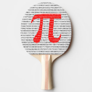 Original rote Zahl pro Tag mathematisches Symbol Tischtennis Schläger