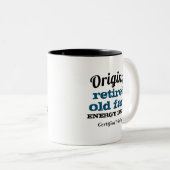 Original Ruhestätte alte Furz Energiekocher Zweifarbige Tasse (VorderseiteRechts)