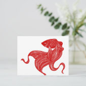 Original Schere-Cut Goldfish Postkarte (Stehend Vorderseite)