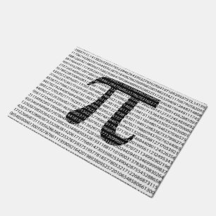 Original schwarze Zahl pi Tag mathematisches Symbo Fußmatte