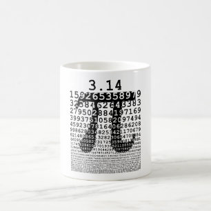 Original schwarze Zahl pi Tag mathematisches Symbo Kaffeetasse