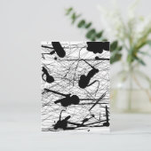 Original Schwarzer Spritzer Postkarte (Stehend Vorderseite)