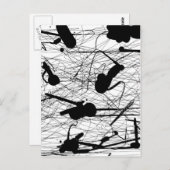 Original Schwarzer Spritzer Postkarte (Vorne/Hinten)