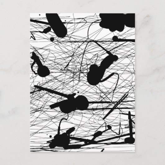 Original Schwarzer Spritzer Postkarte (Vorderseite)