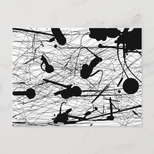 Original Schwarzer Spritzer Postkarte (Vorderseite)