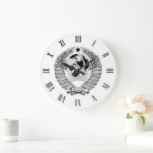 Original Schwarzer Staat Emblem der UdSSR Große Wanduhr (Zuhause)