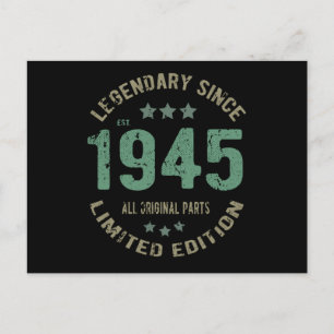 Original seit 1945 Vintage-Legende Geburtstagsgesc Postkarte