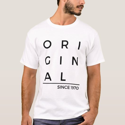 Original seit 1970 Geburtstag T-Shirt (Vorderseite)