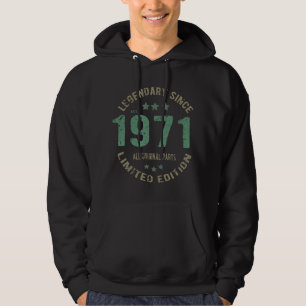 Original seit 1971 Vintage-Legende Geburtstagsgesc Hoodie