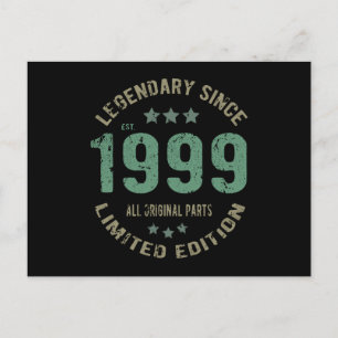 Original seit 1999 Vintage-Legende Geburtstagsgesc Postkarte