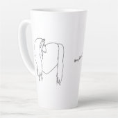 Original signiertes Pferd Herz Latte Tasse (Linke Ecke)