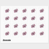 Original Silber PINK DIAMANT PFOTE Sticker Grafik (Blatt)