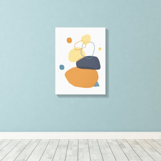 Original Simple Art Abstrakt Prints Leinwanddruck (Insitu (Holzboden))