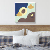 Original Simple Art Brown Bird Prints Leinwanddruck (Insitu (Schlafzimmer))