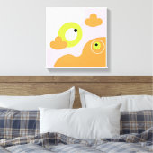Original Simple Art Pink Bird Prints Leinwanddruck (Insitu (Schlafzimmer))