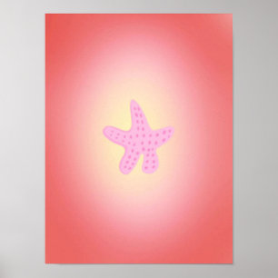 Original Simple Art Starfish Prints Poster