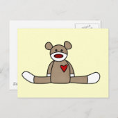 Original Sock Monkey Tshirts und Geschenke Postkarte (Vorne/Hinten)