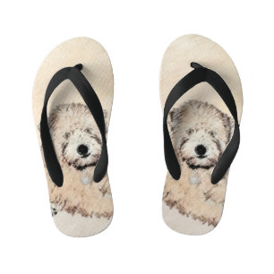 Original Soft Coated Wheaten Terrier Malerei Kinderbadesandalen