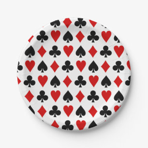Original Spielkarten Diamant Club Herzlich Willkom Pappteller
