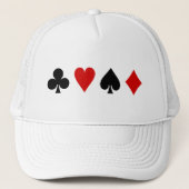 Original Spielkarten Diamant Club Herzlich Willkom Truckerkappe (Vorderseite)