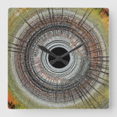 Original spin art quadratische wanduhr (Vorderseite)