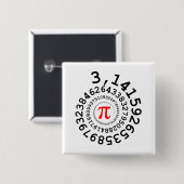 Original Spirale der Ziffern Pi Nummer 3,14... Button (Vorne & Hinten)