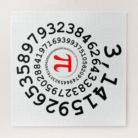 Original Spirale der Ziffern Pi Nummer 3,14... Puzzle (Horizontal)