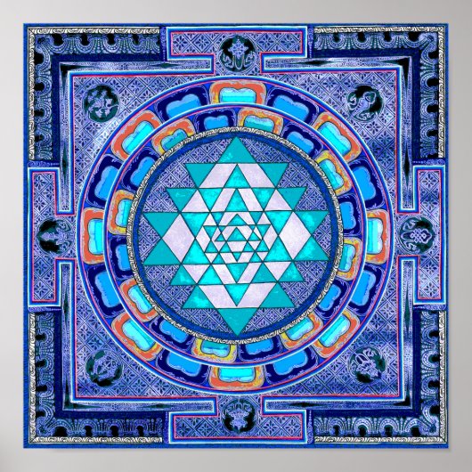 Original Sri yantra mandala Poster (Vorne)