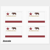 Original-Staatsflagge in Kalifornien Rechteckiger Aufkleber (Blatt)