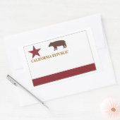 Original-Staatsflagge in Kalifornien Rechteckiger Aufkleber (Umschlag)