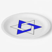 Original Star von David Symbol Zwei Farben T - Shi Pappteller (Schrägansicht)